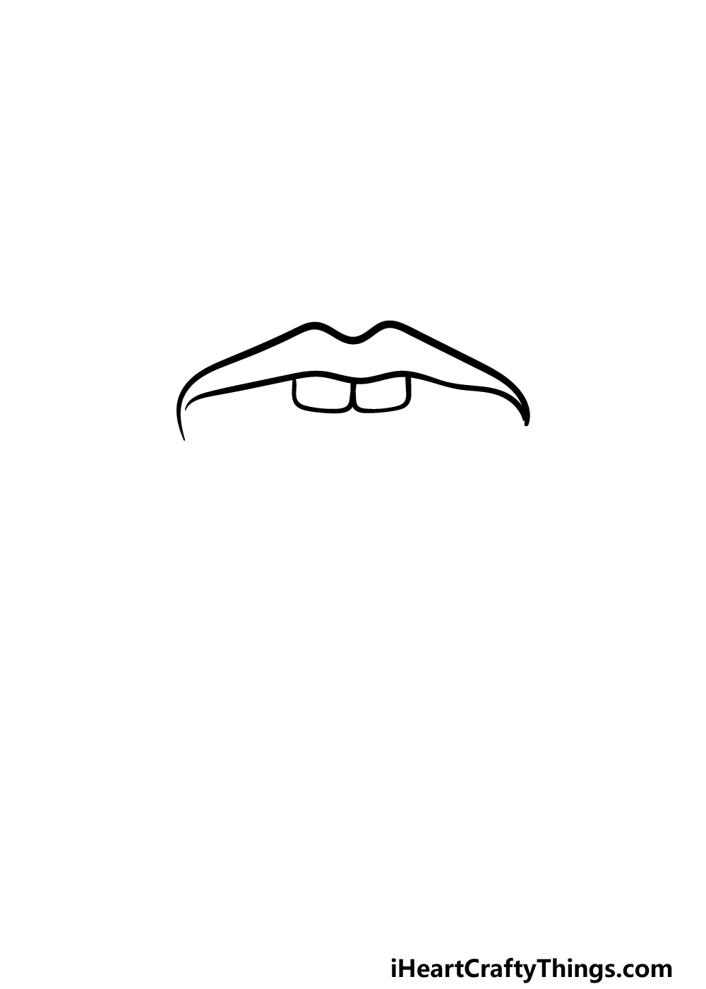 how to draw a tongue step 1
