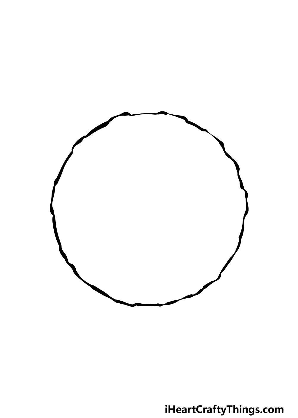 how to draw a full moon step 1