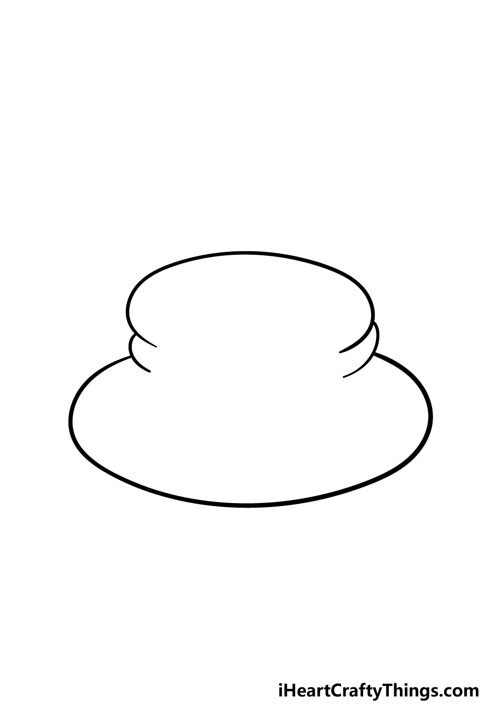 how to draw a pancake step 1