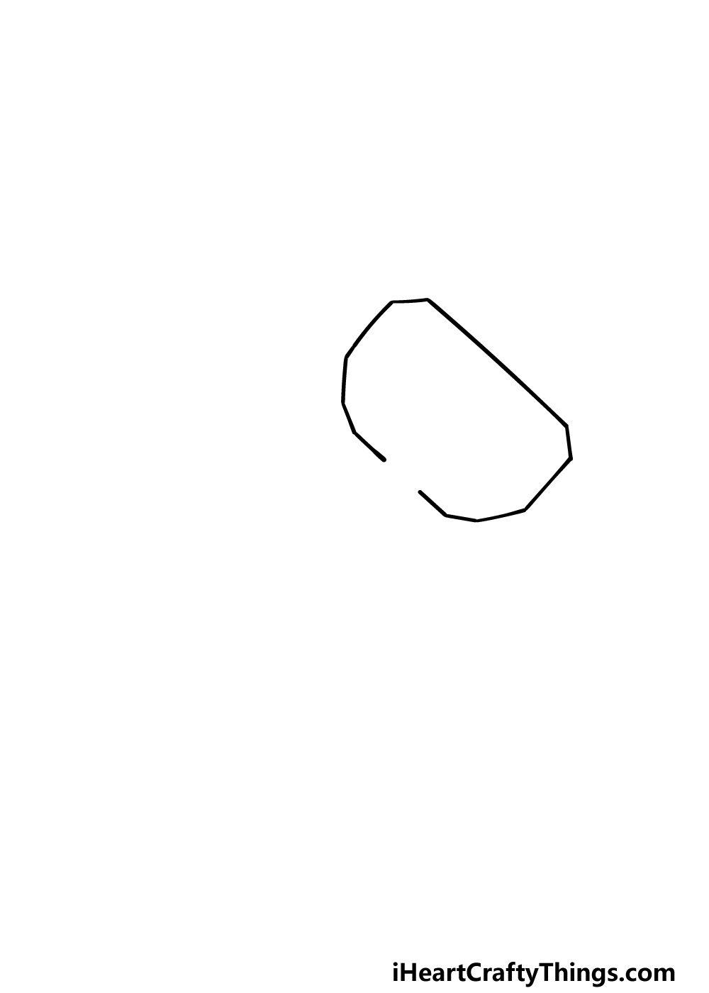 how to draw Thor’s hammer step 1