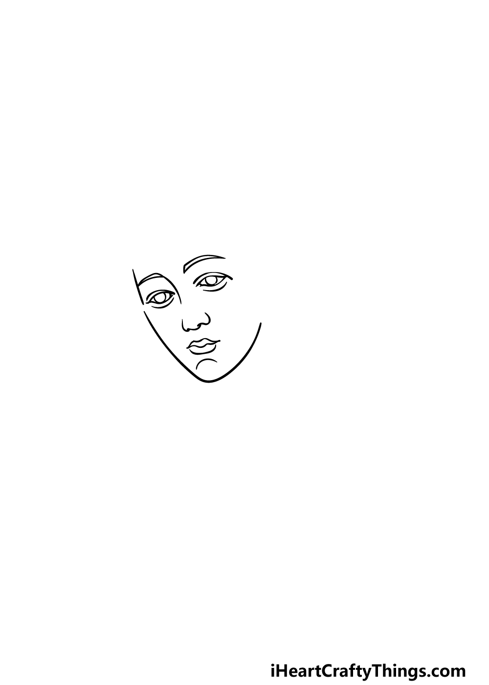 how to draw Aphrodite step 1