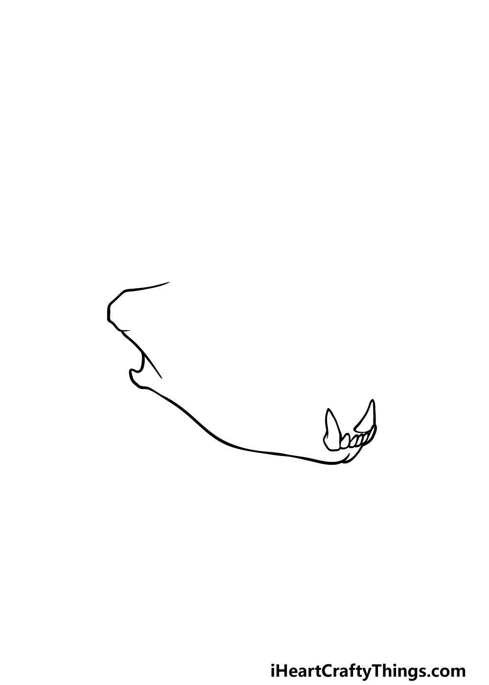 how to draw a Wolf Skull step 1
