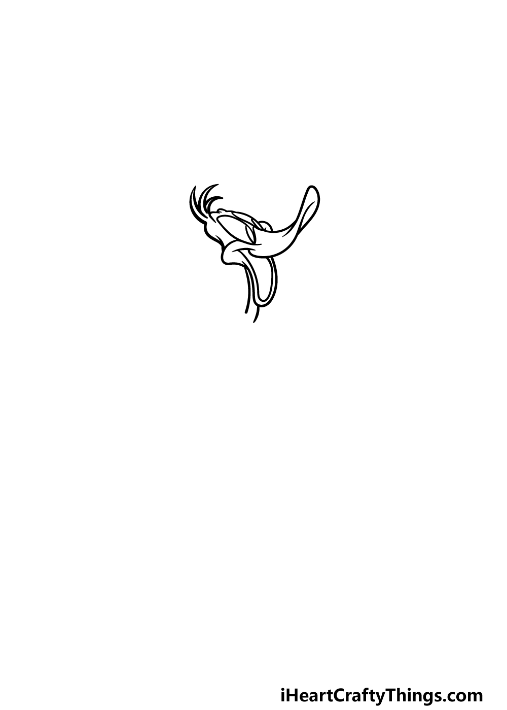 how to draw Daffy Duck step 1