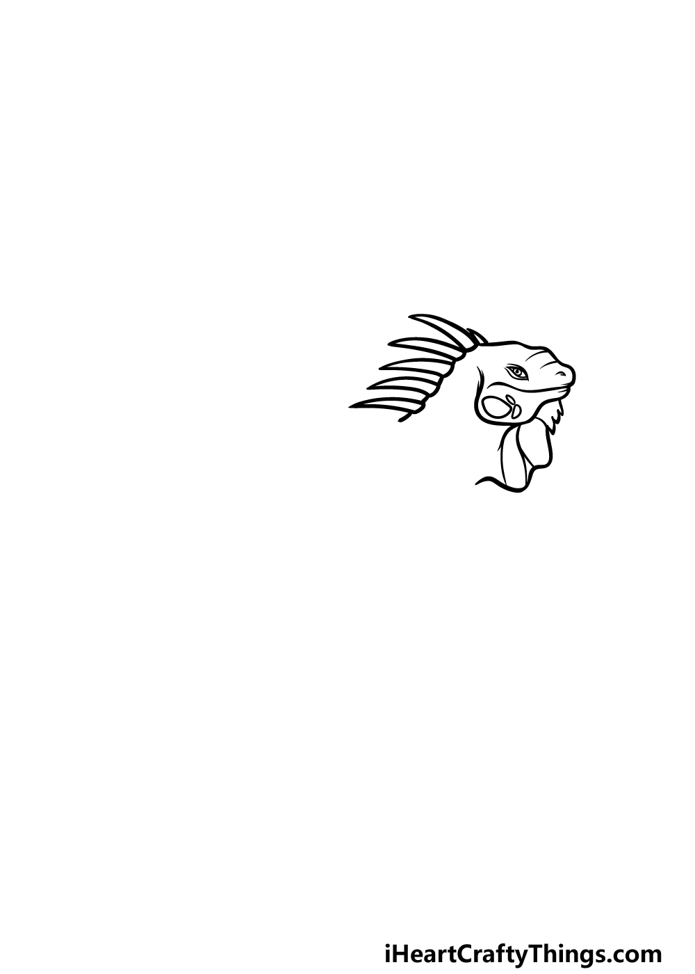 how to draw an Iguana step 1