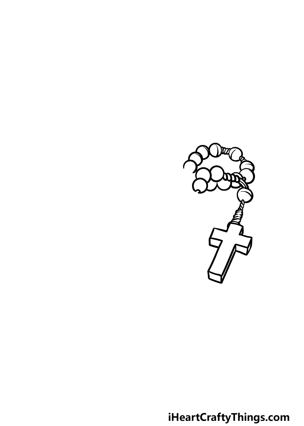 how to draw a rosary step 1