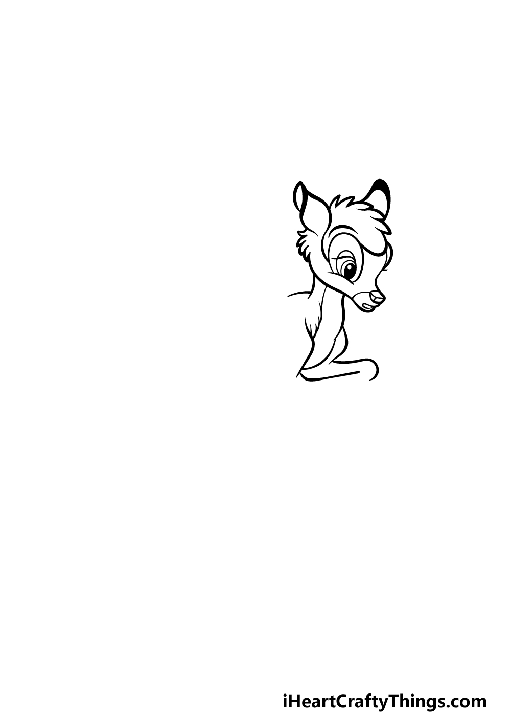 how to draw Bambi step 2