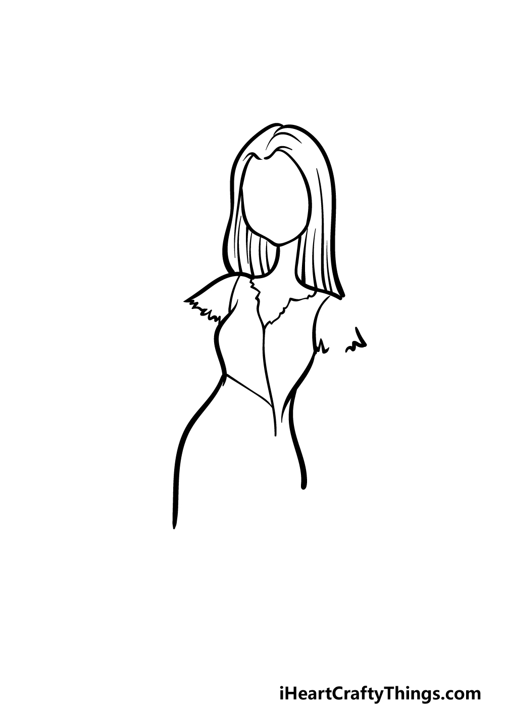 how to draw Sally step 2