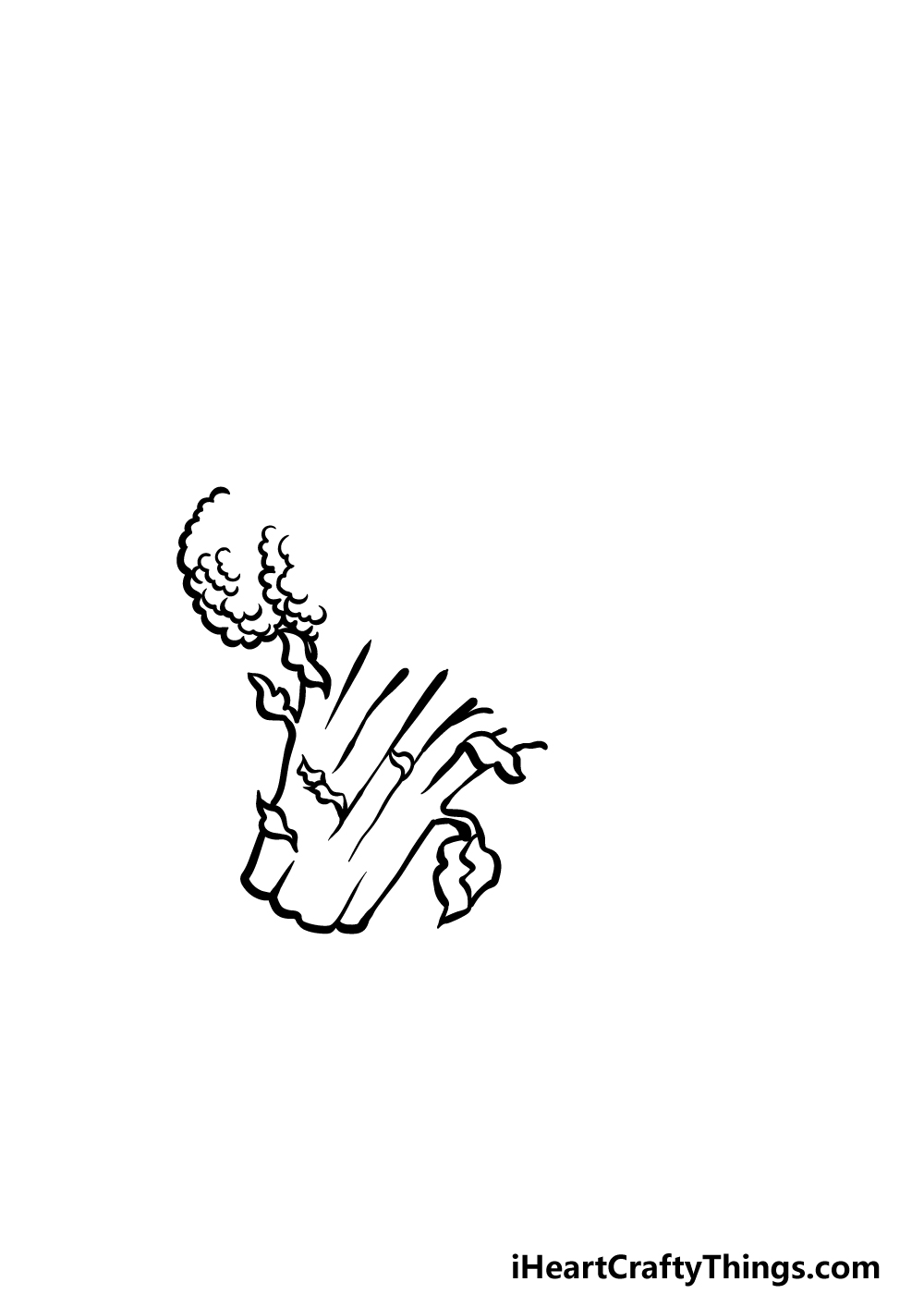 how to draw Broccoli step 2