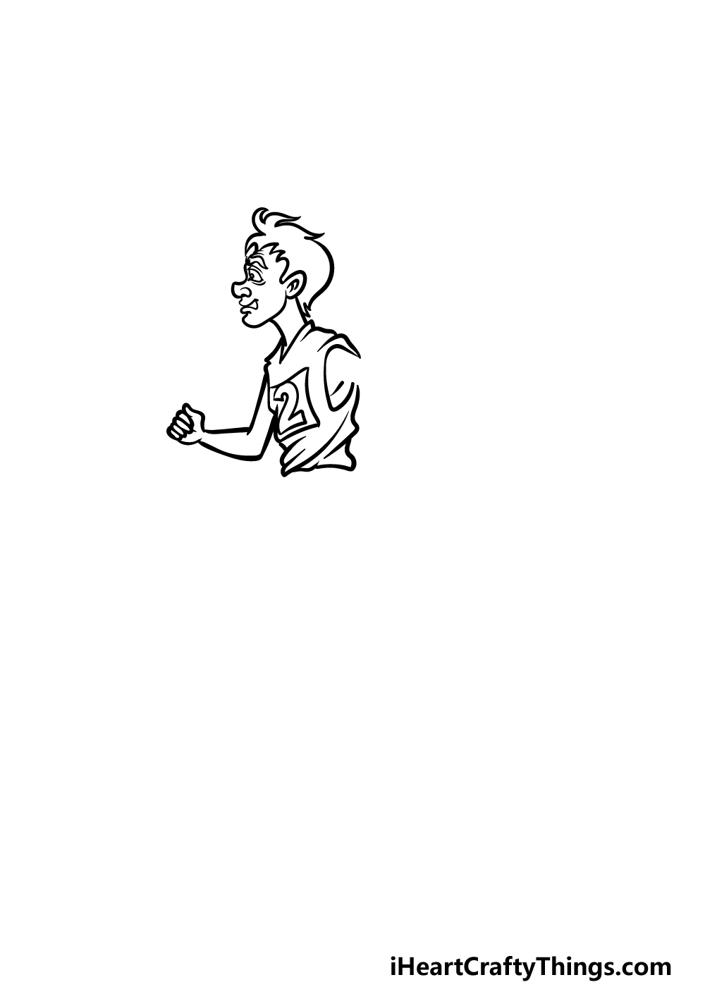 how to draw Running step 2