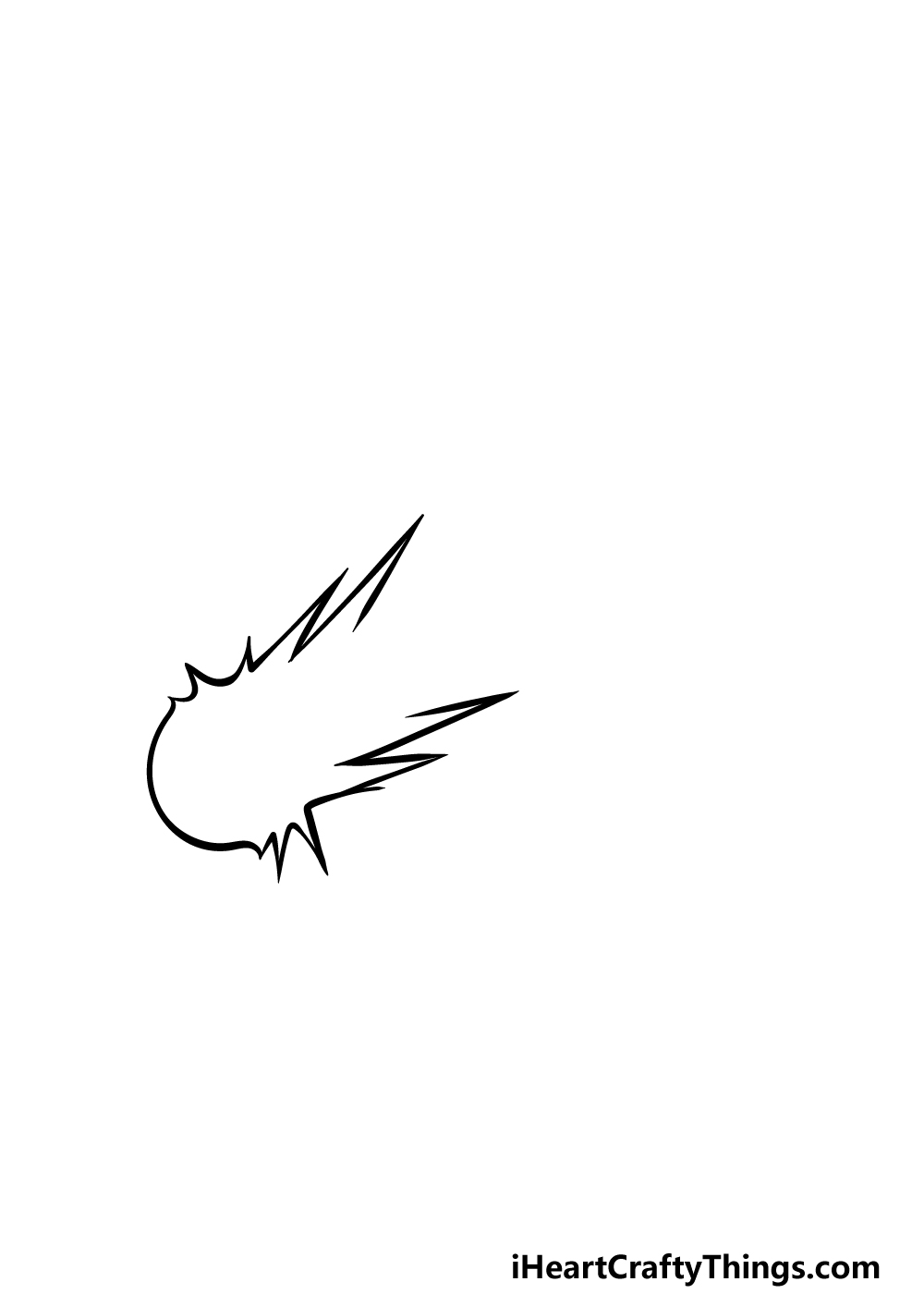 how to draw a comet step 2