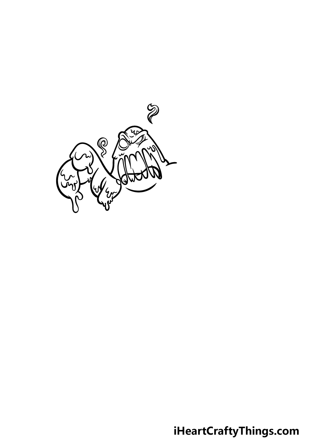 how to draw Slime step 2