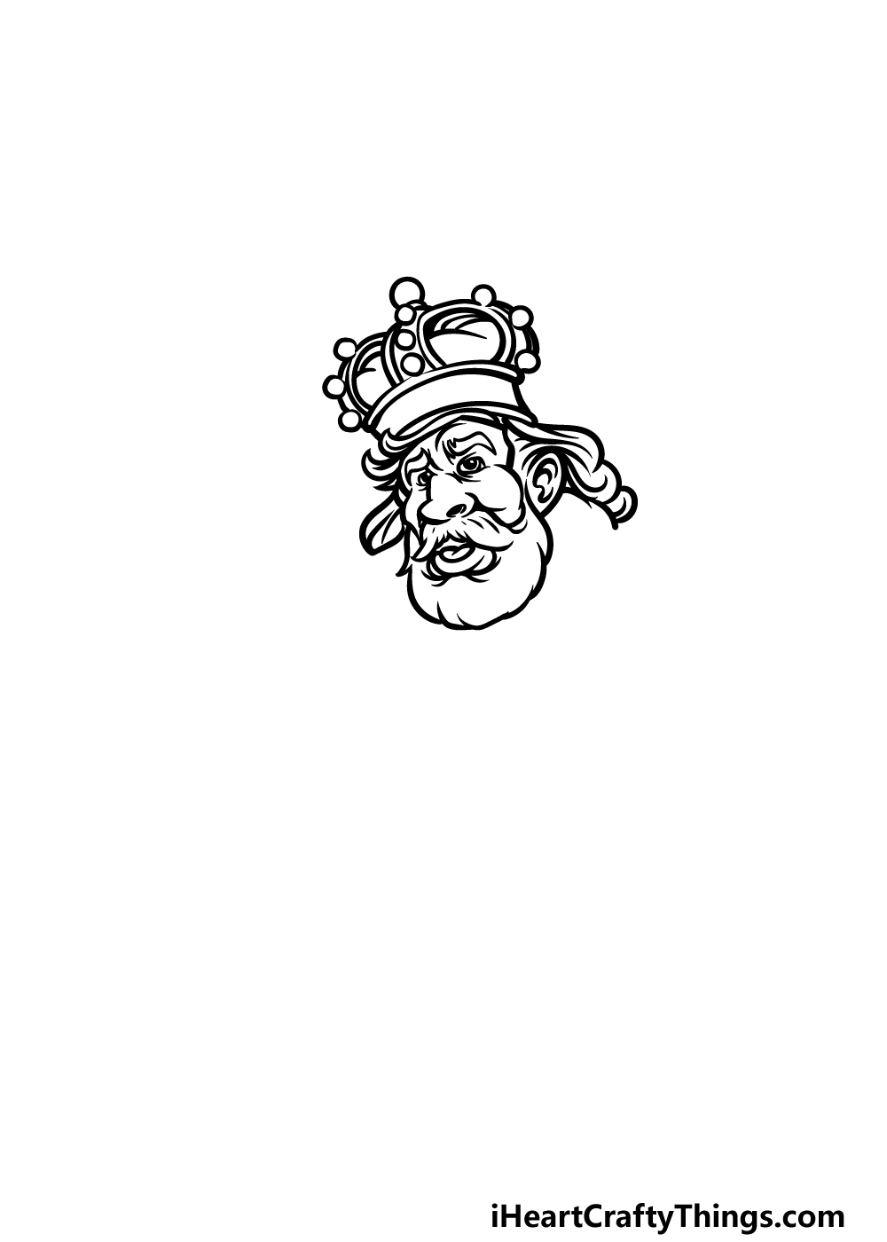 how to draw a King step 2