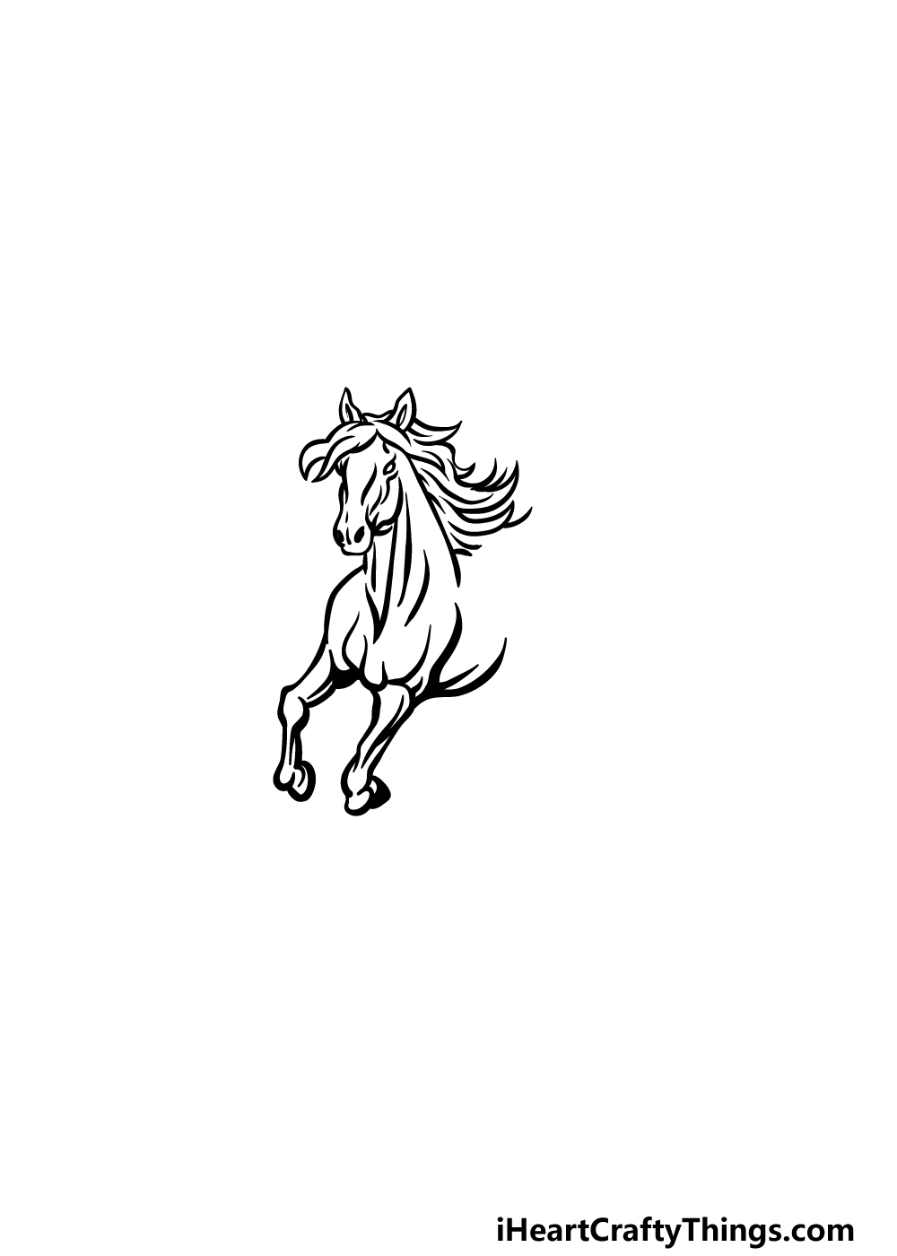 how to draw Pegasus step 2