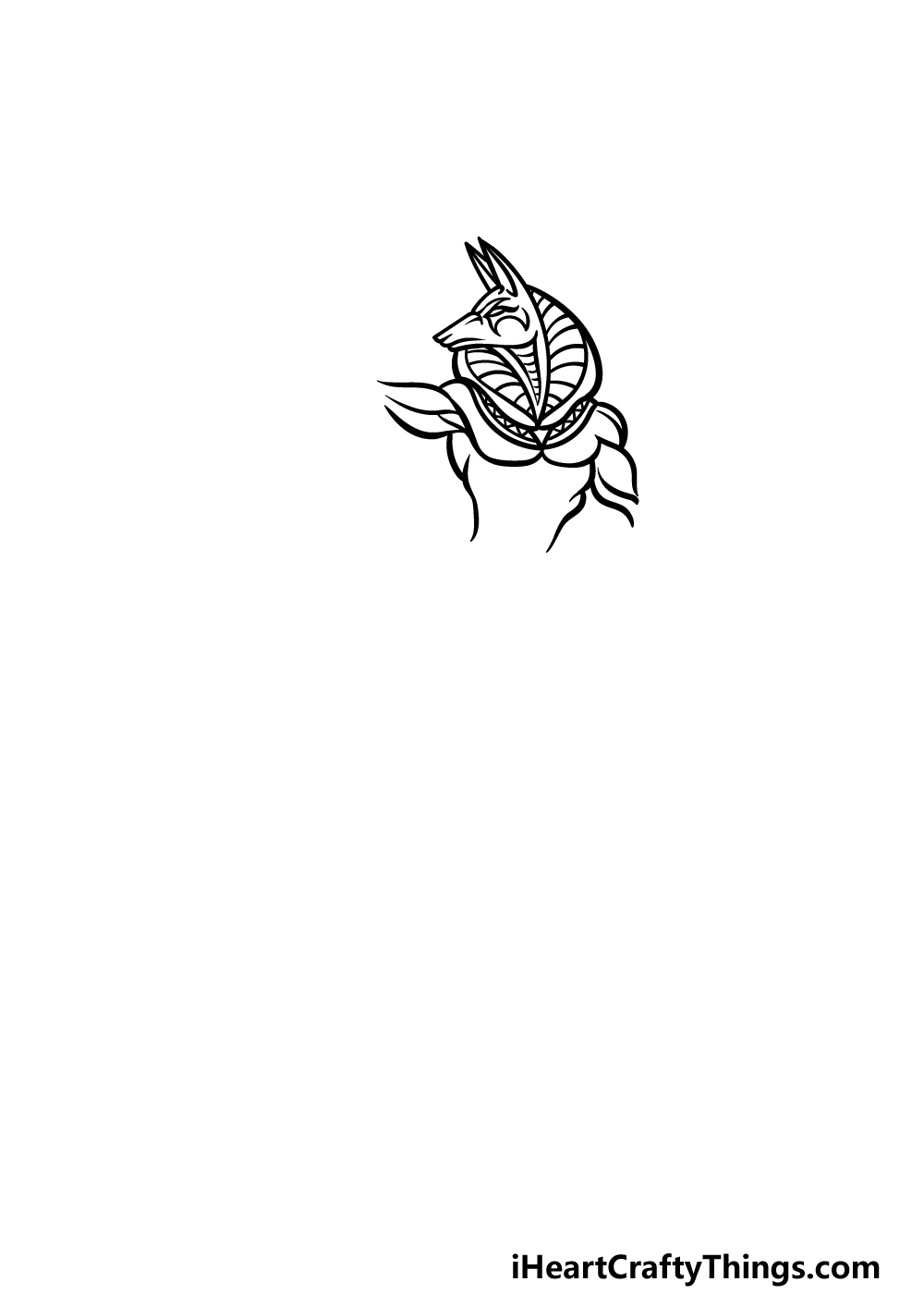 drawing Anubis step 2