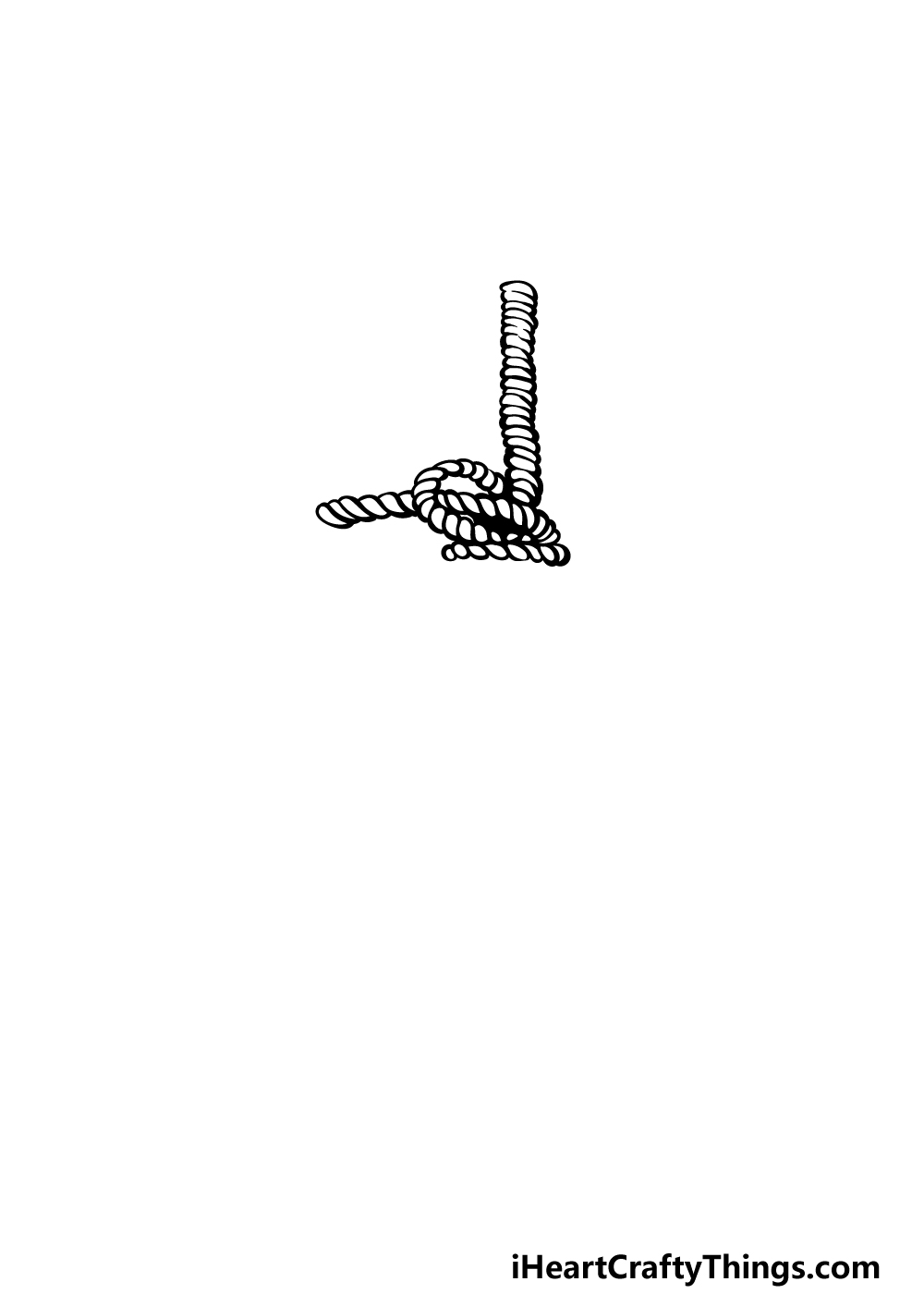 how to draw a noose step 2