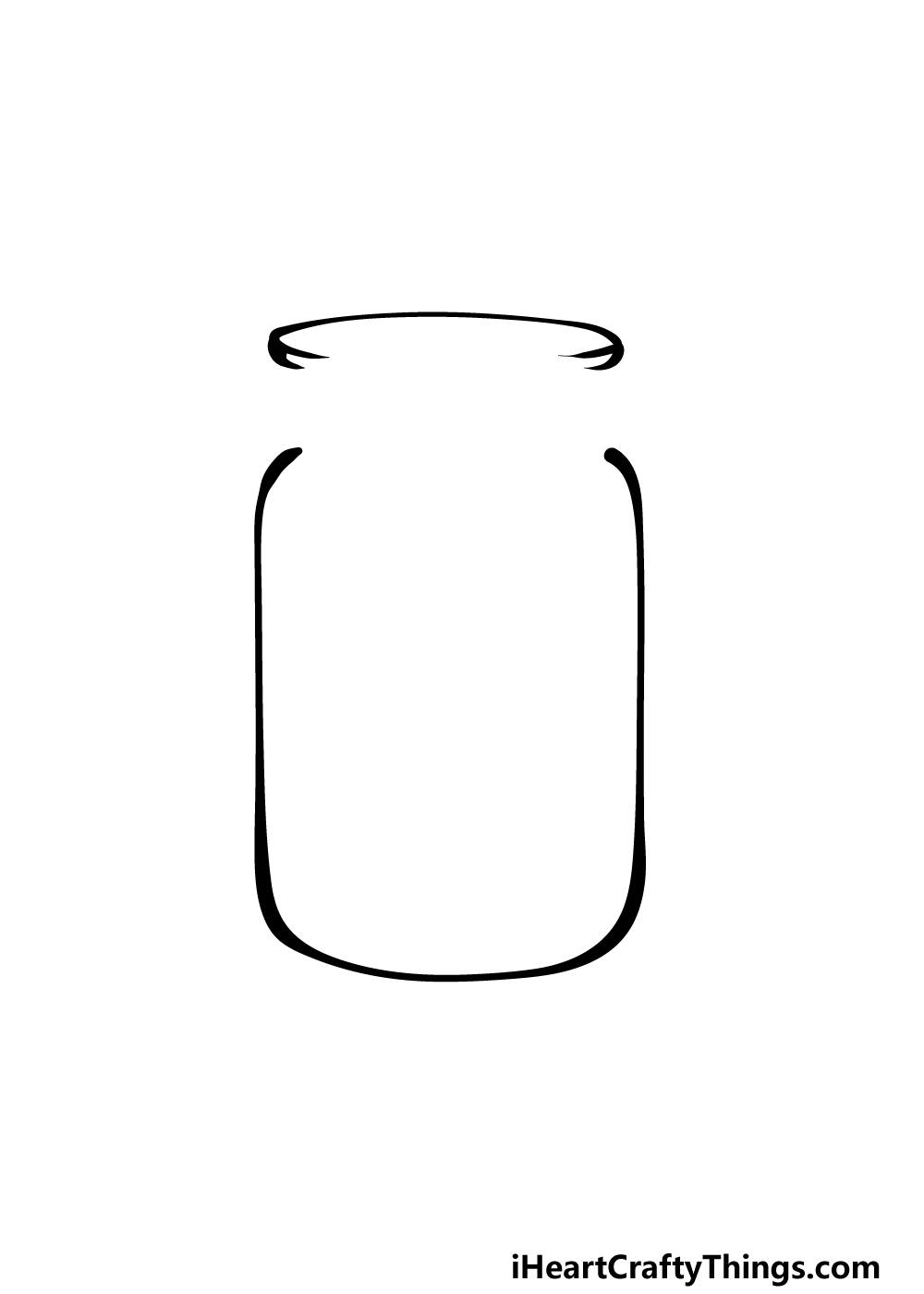 how to draw a mason jar step 2