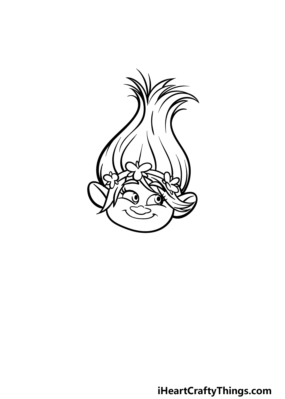 how to draw a troll step 2