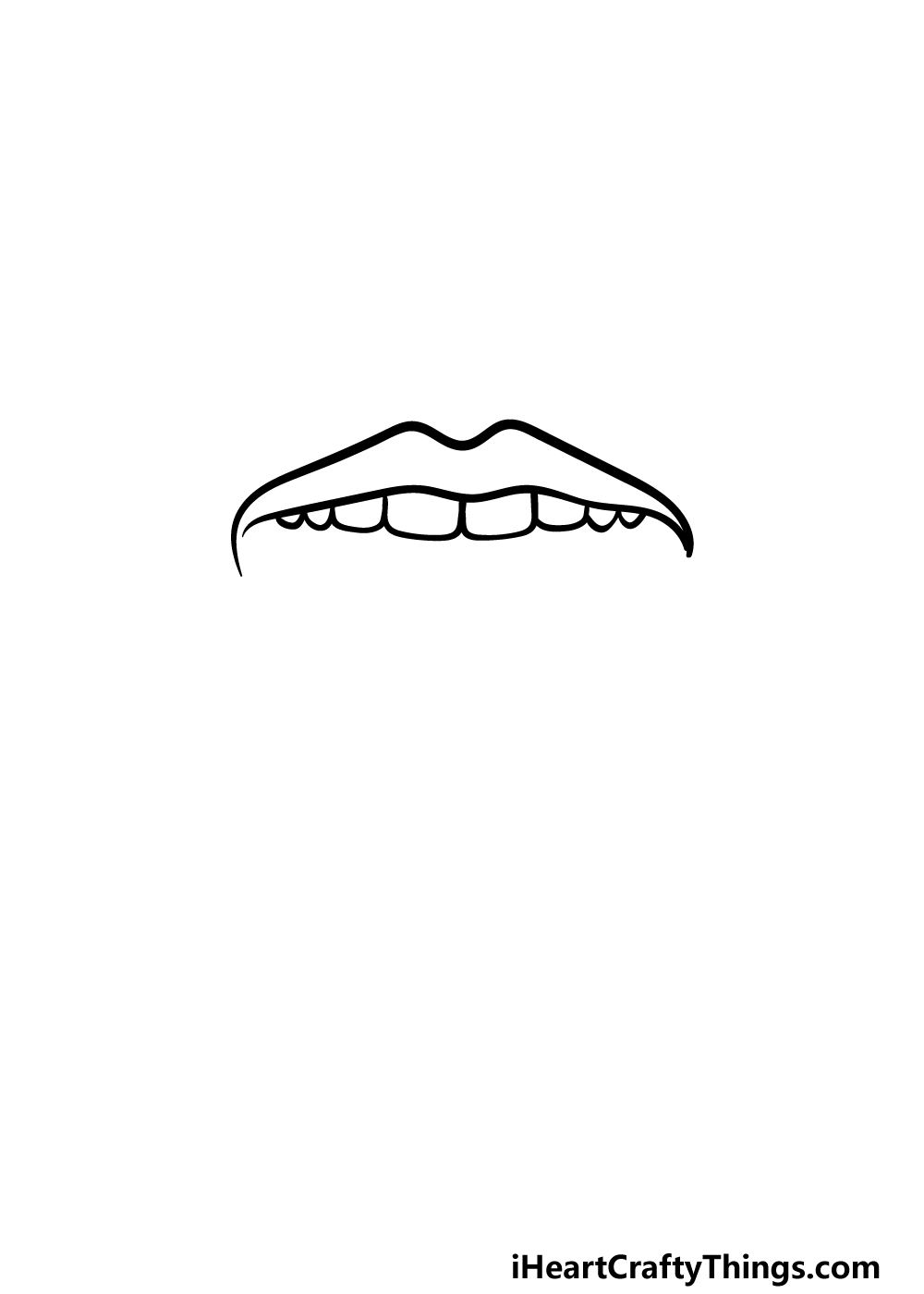how to draw a tongue step 2