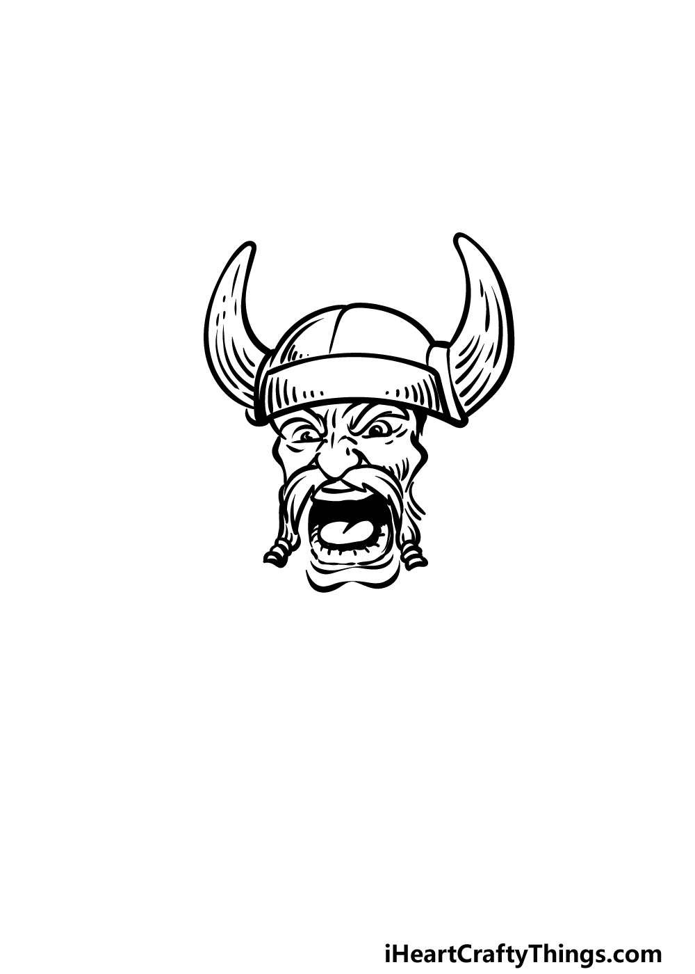 how to draw an angry face step 2