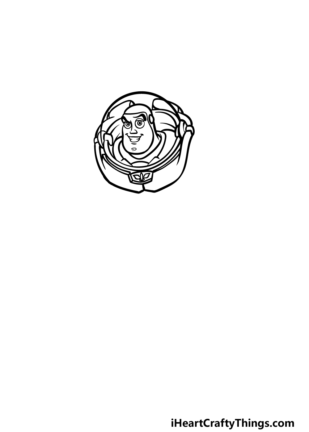 drawing Buzz Lightyear step 2