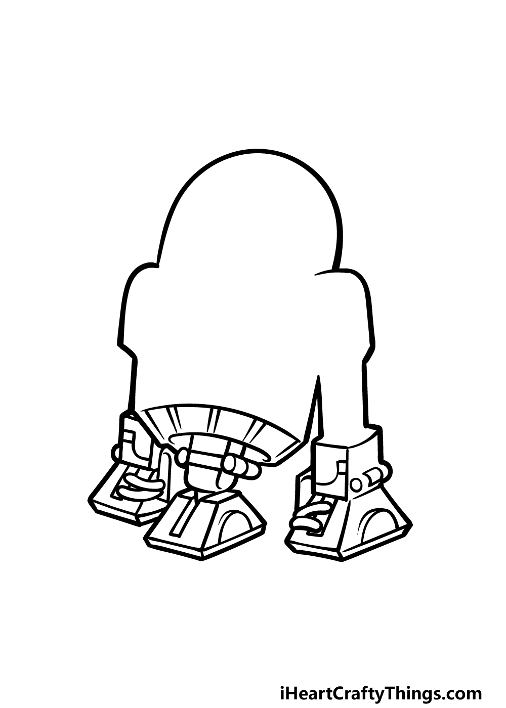 how to draw R2D2 step 2