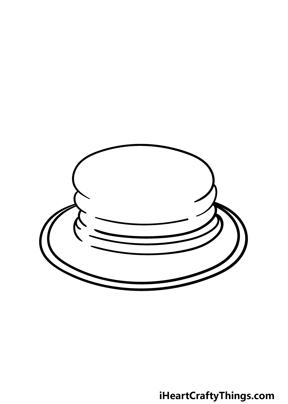 how to draw a pancake step 2