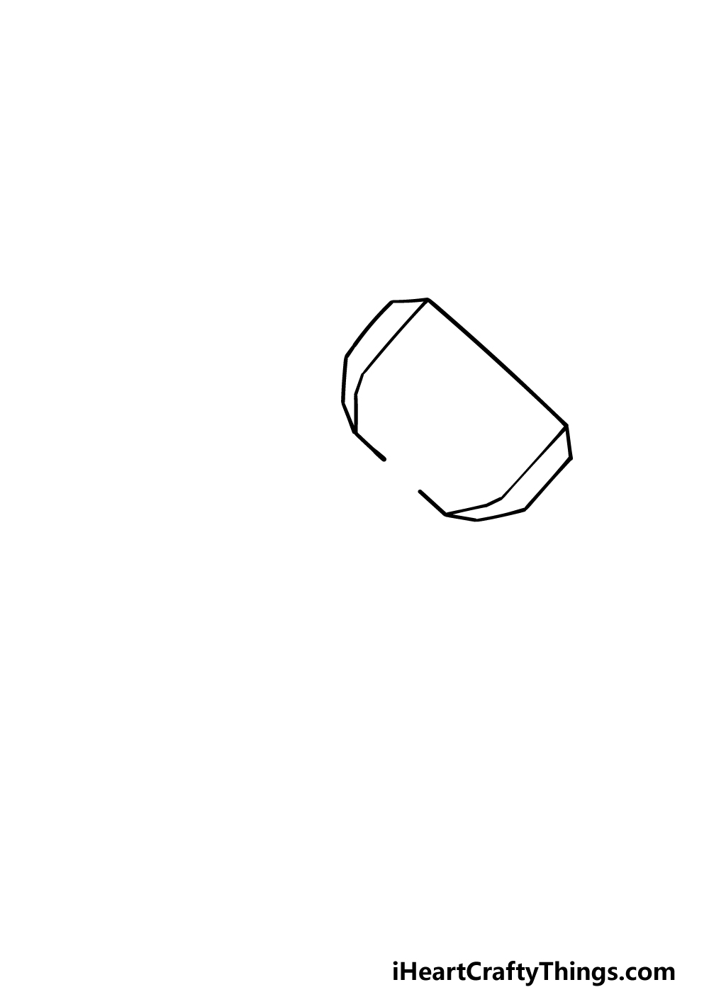 how to draw Thor’s hammer step 2
