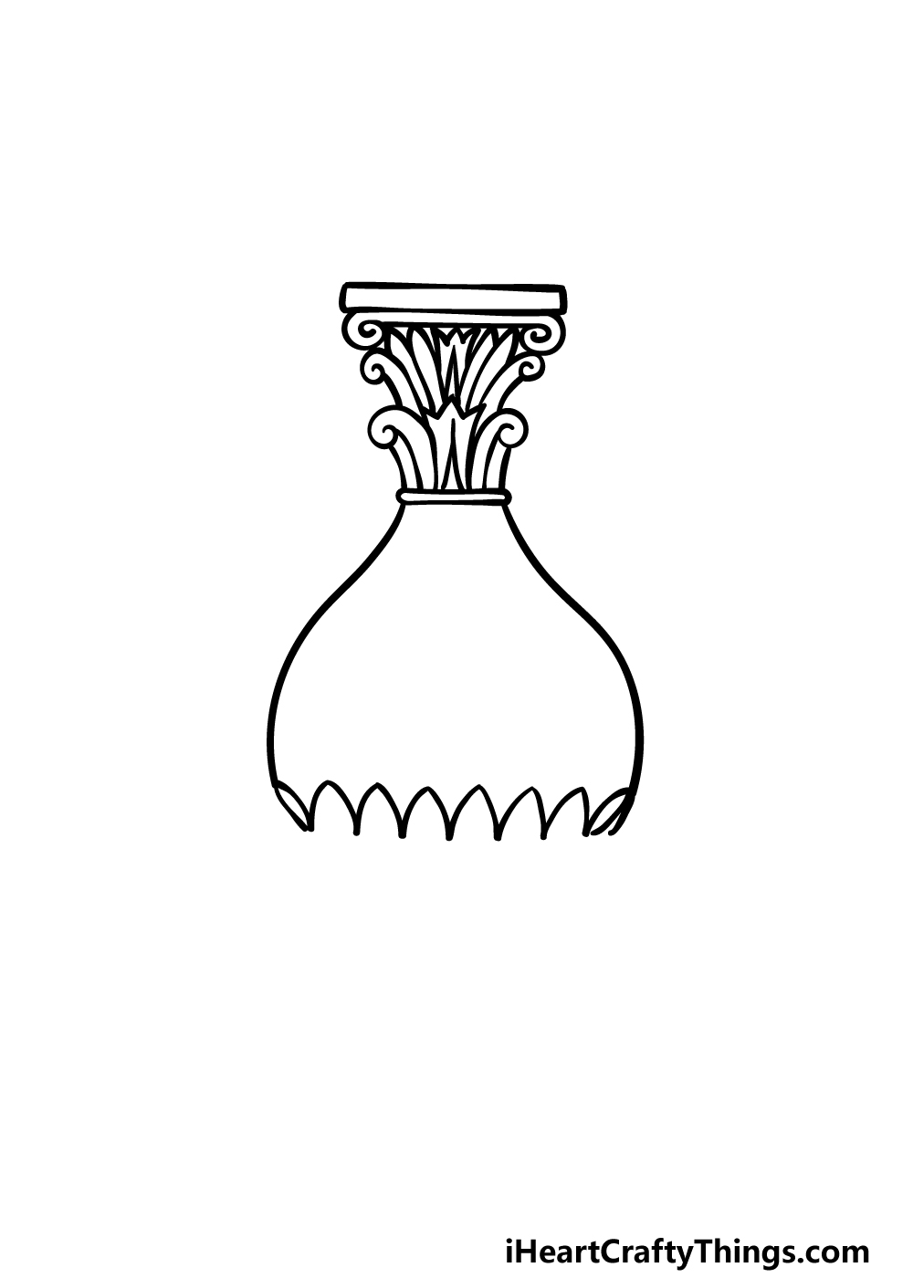 drawing a vase step 2