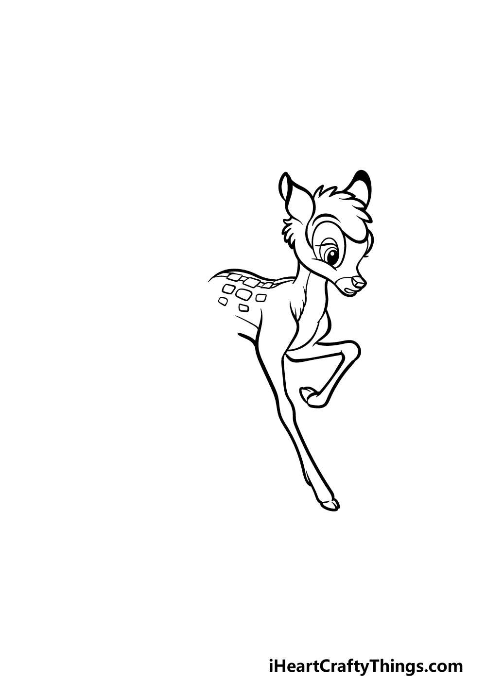 how to draw Bambi step 3