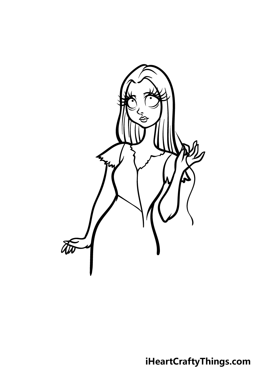 how to draw Sally step 3