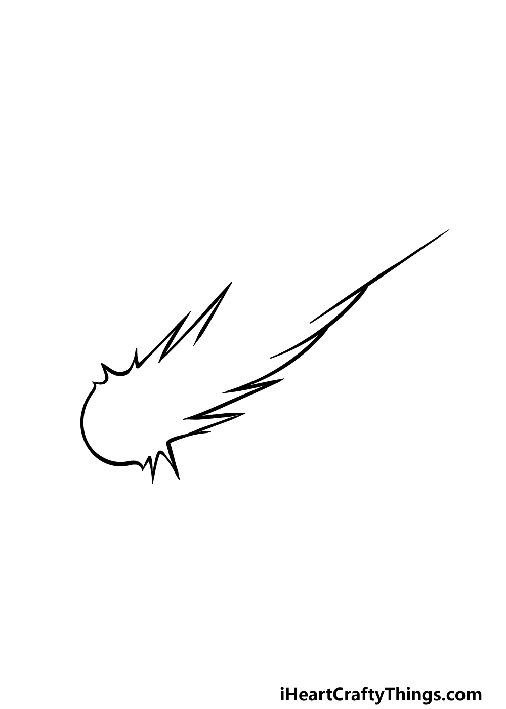 how to draw a comet step 3