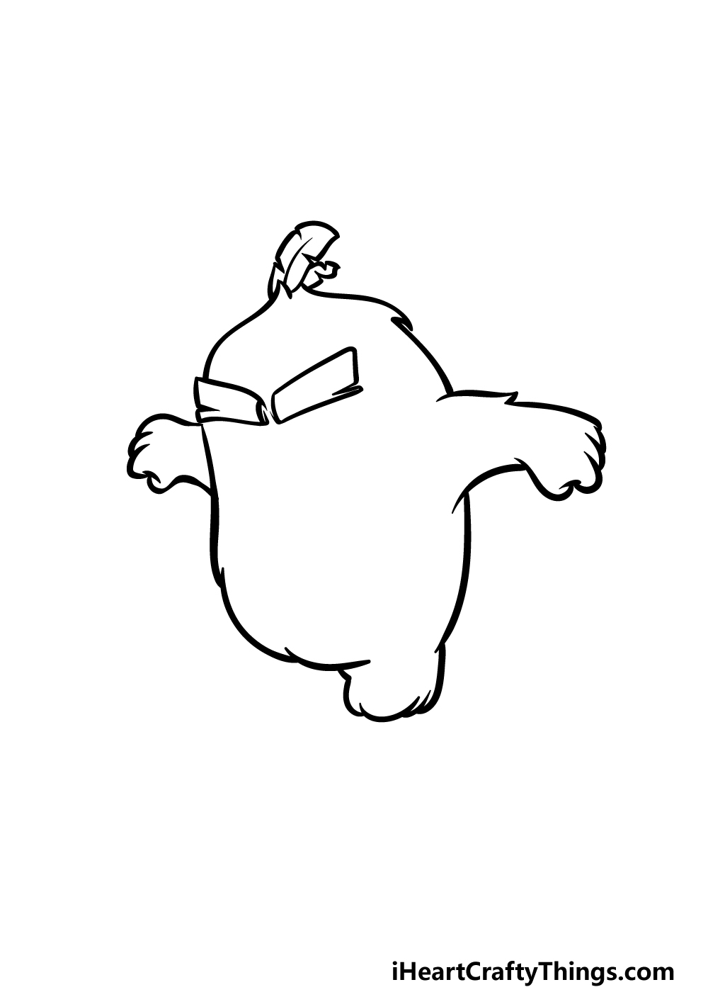 how to draw Angry Bird step 3