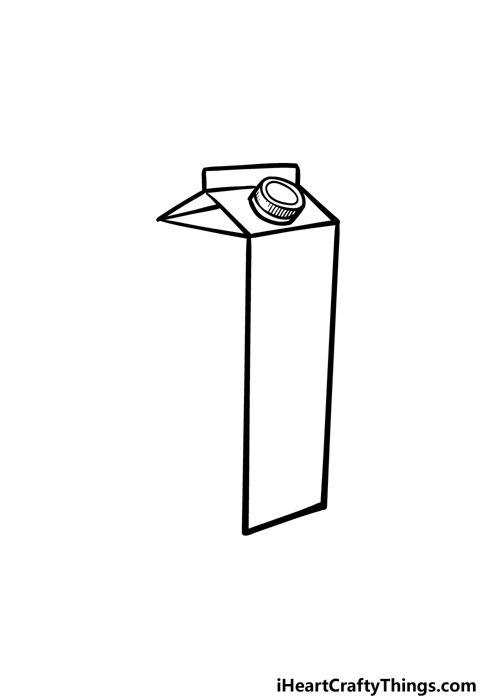 drawing a milk carton step 3