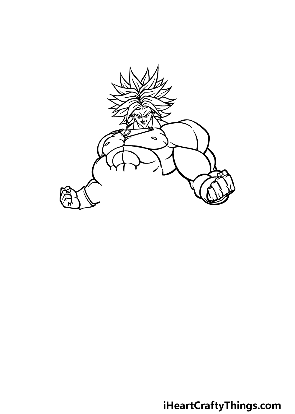 drawing Broly step 3