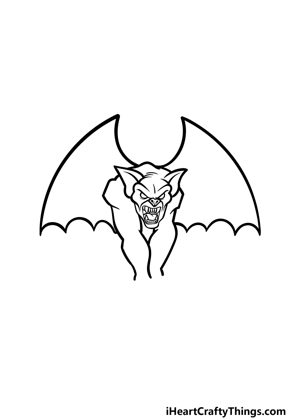 drawing Gargoyle step 3