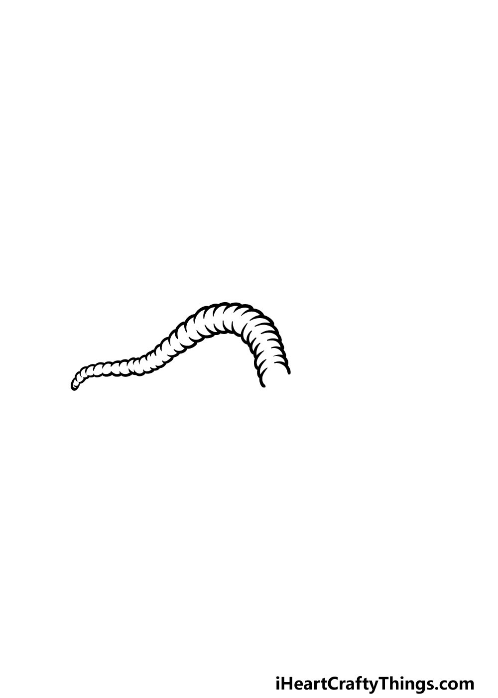 how to draw a worm step 3