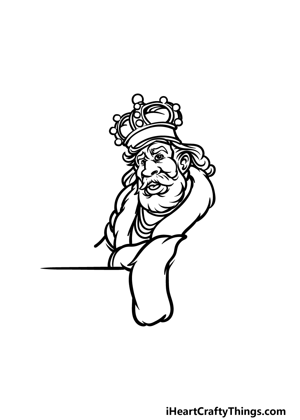 how to draw a King step 3