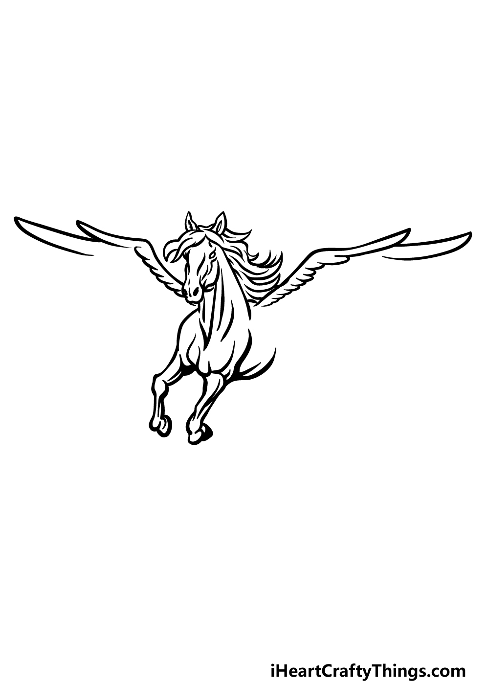 how to draw Pegasus step 3