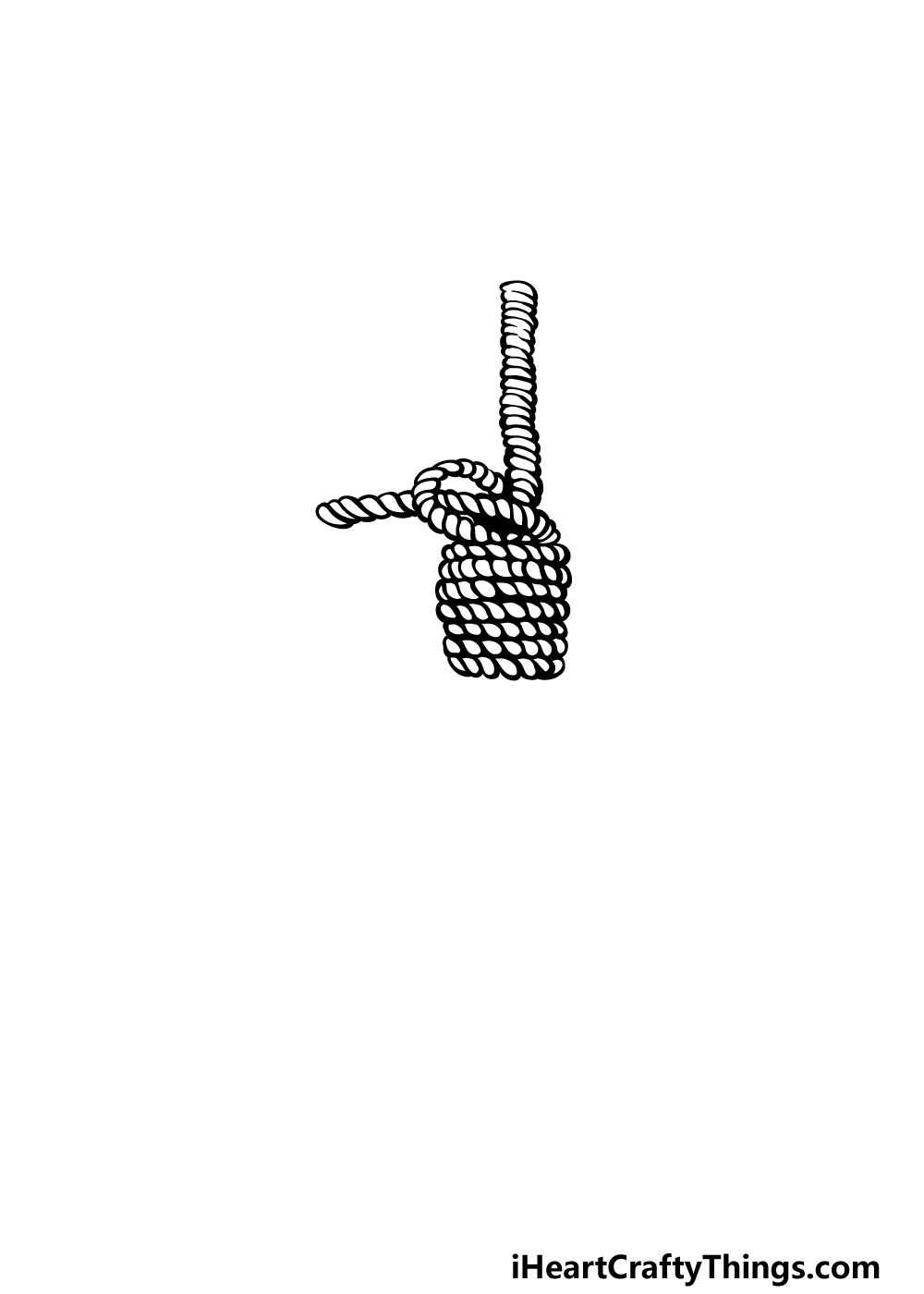 how to draw a noose step 3
