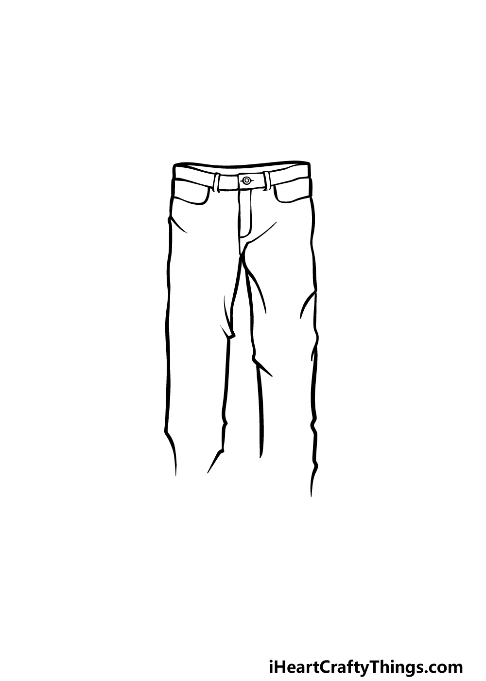 how to draw pants step 3