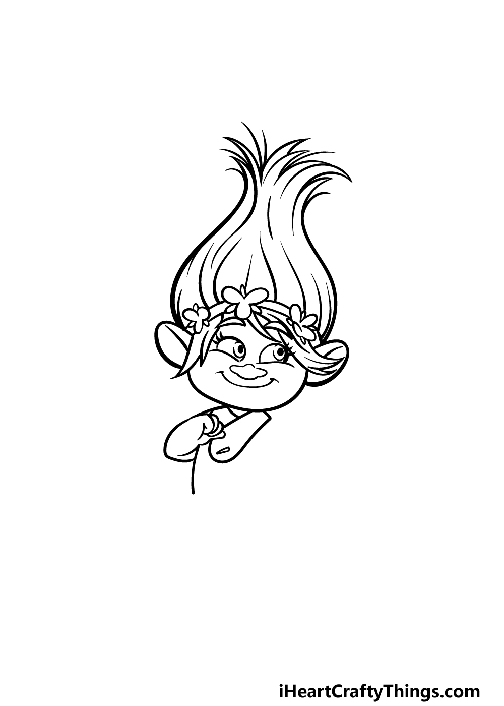 how to draw a troll step 3