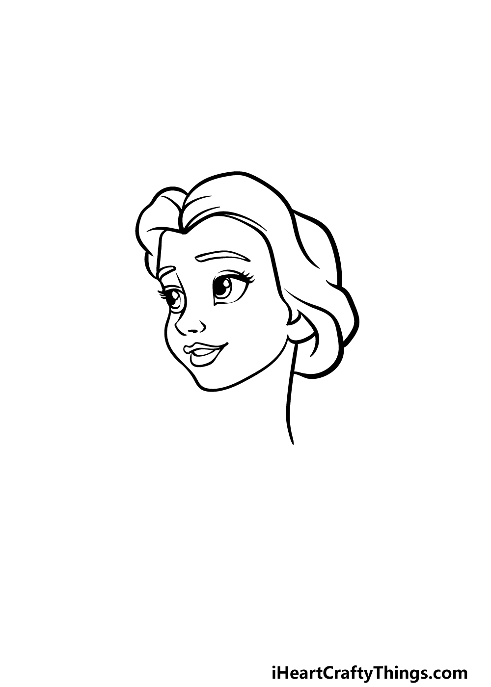 how to draw Belle step 3