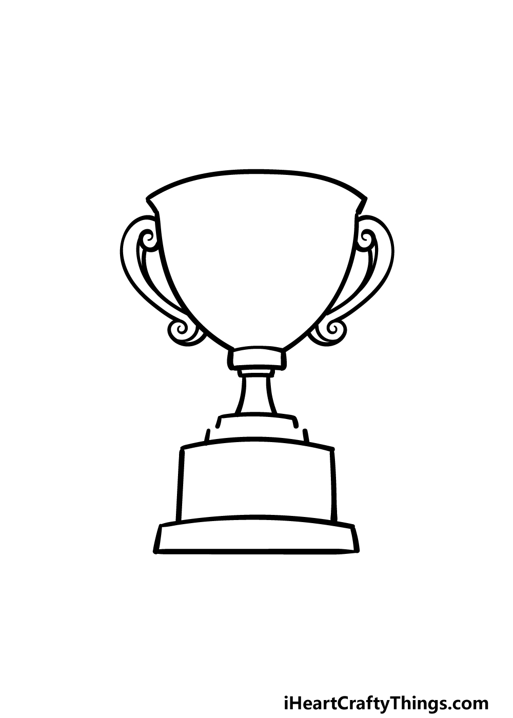 how to draw a trophy step 3