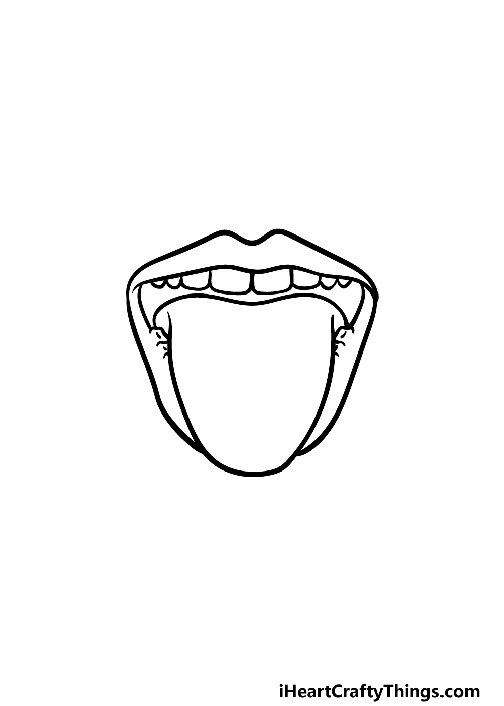 how to draw a tongue step 3