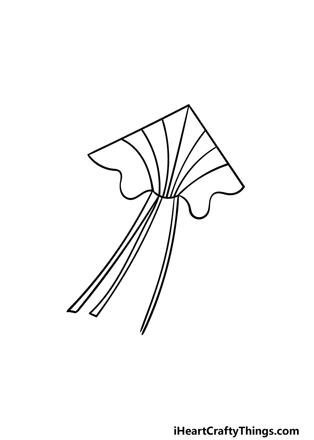 how to draw a kite step 3