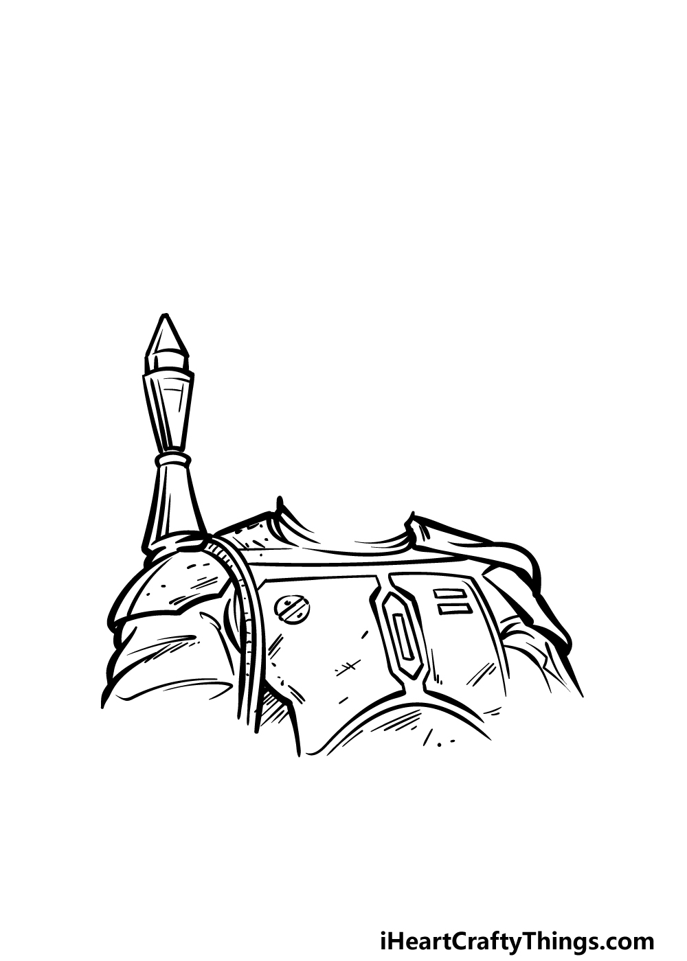 how to draw Boba Fett step 3