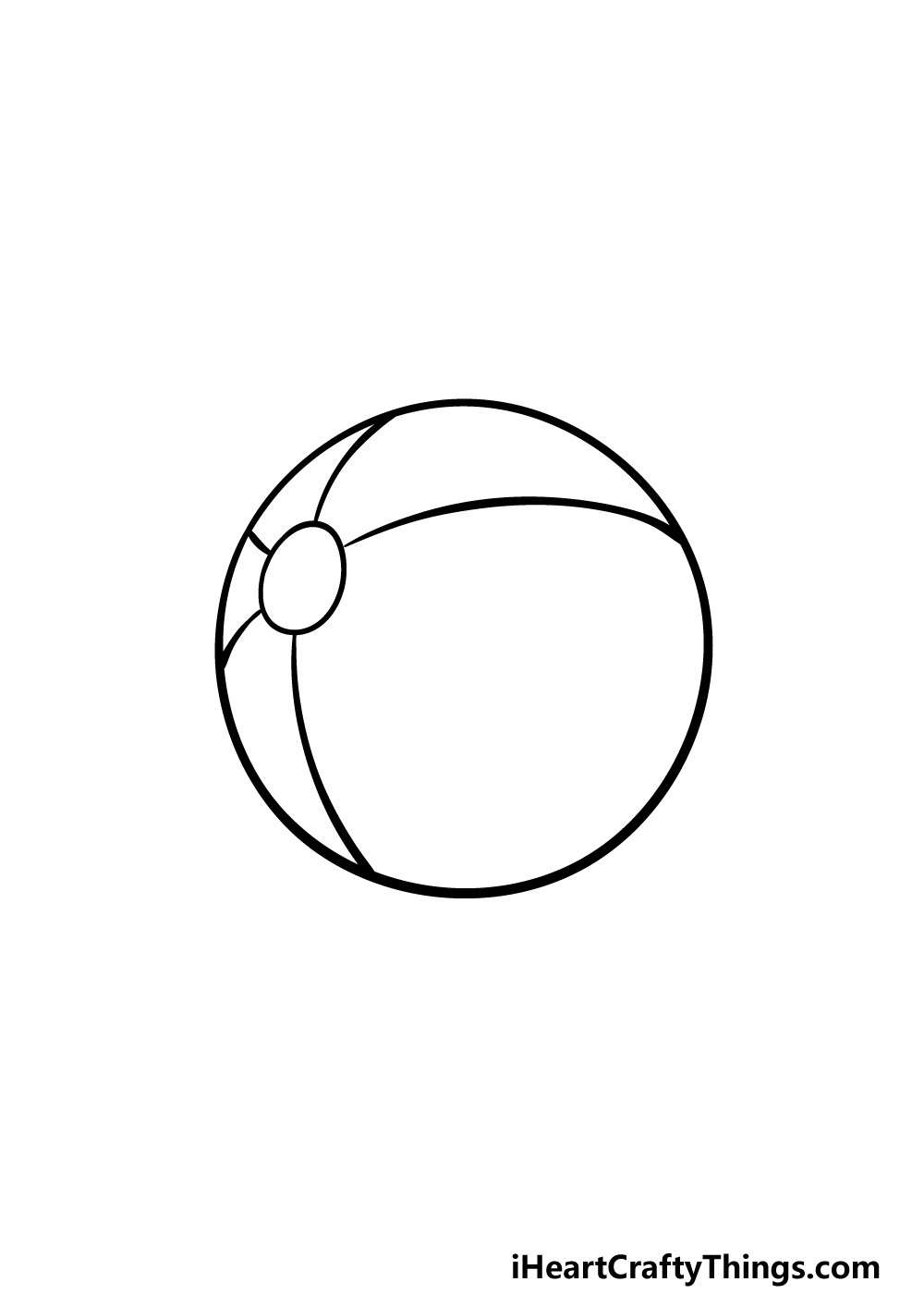 how to draw a beach ball step 3