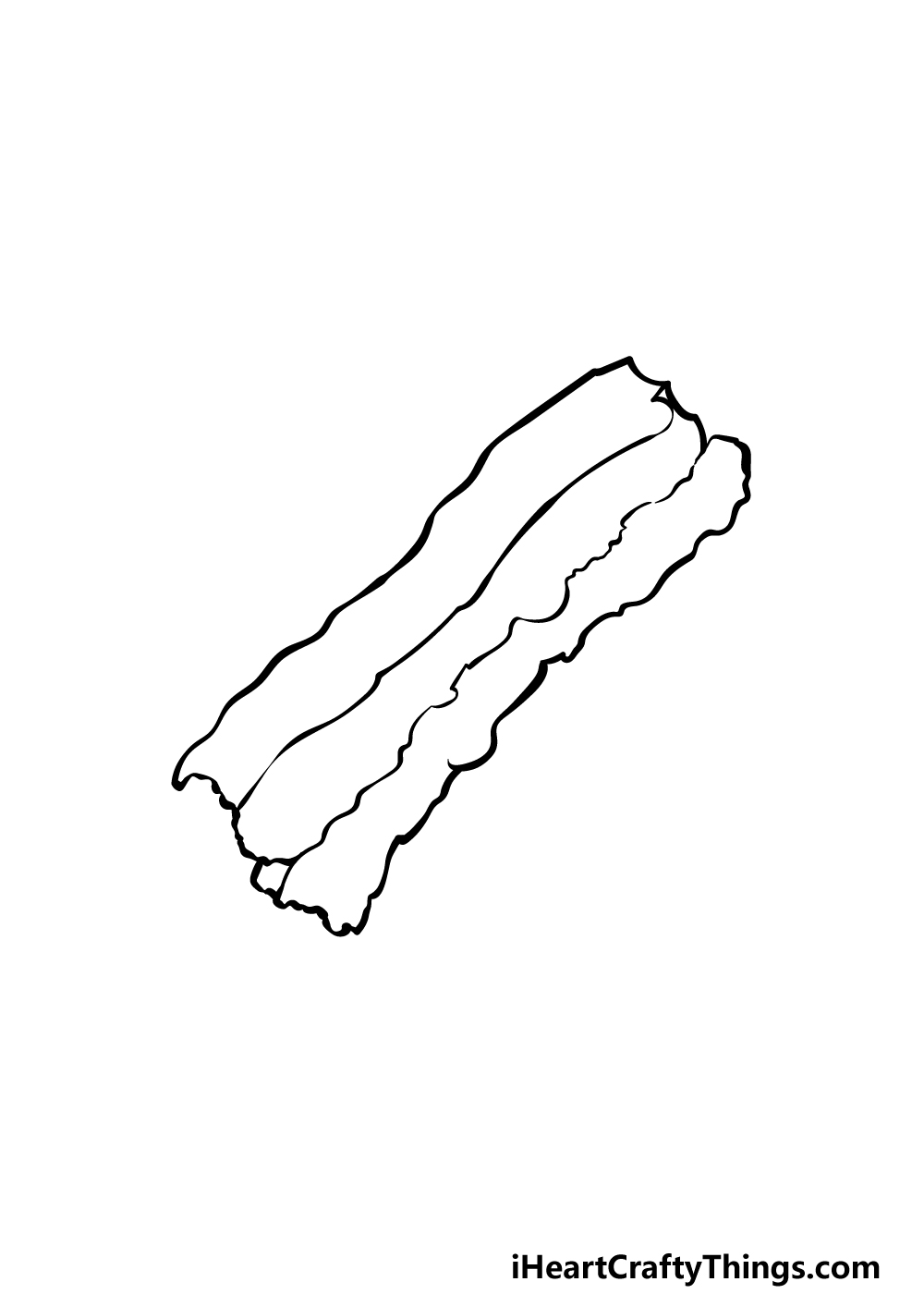 how to draw Bacon step 3