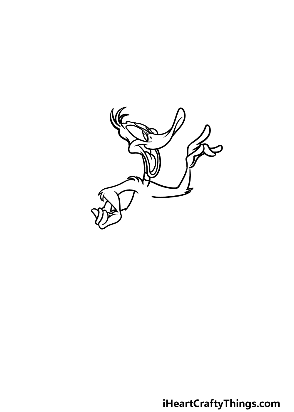 how to draw Daffy Duck step 3