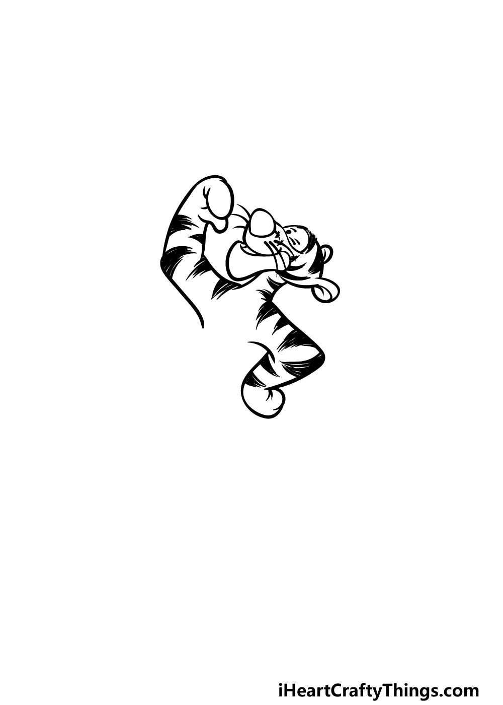 how to draw Tigger step 3